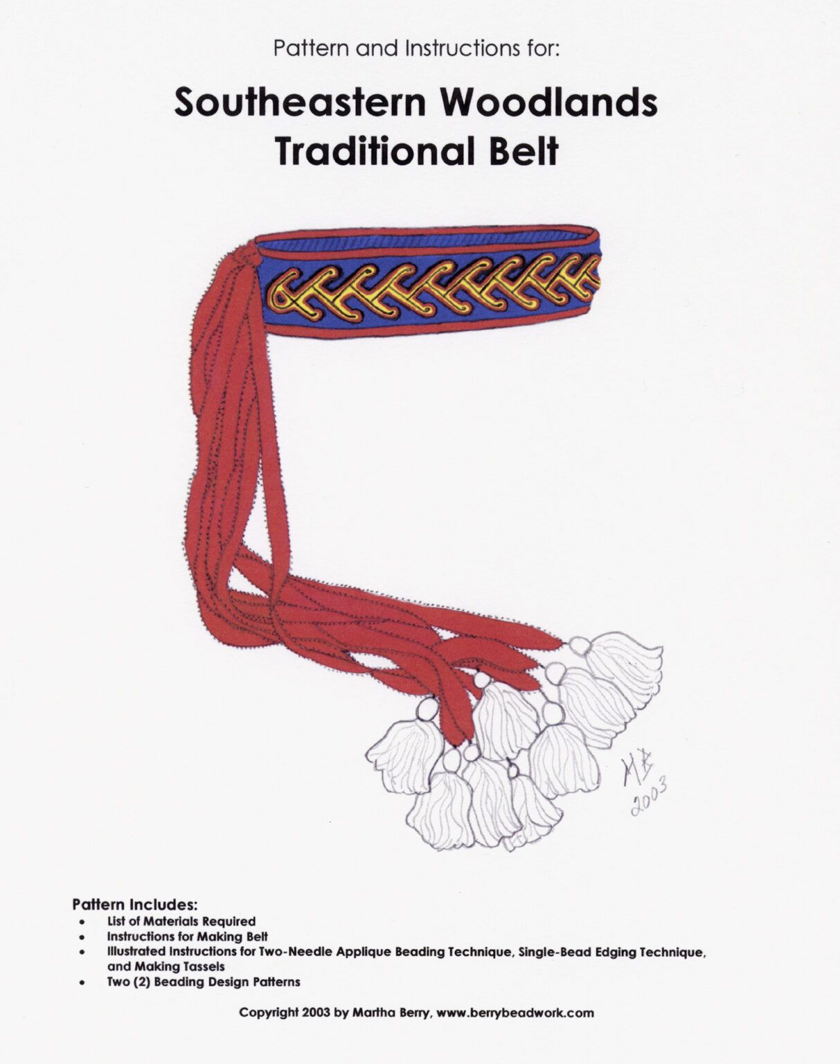 Pattern & Instructions for Southeastern Woodlands Traditional Belt ...
